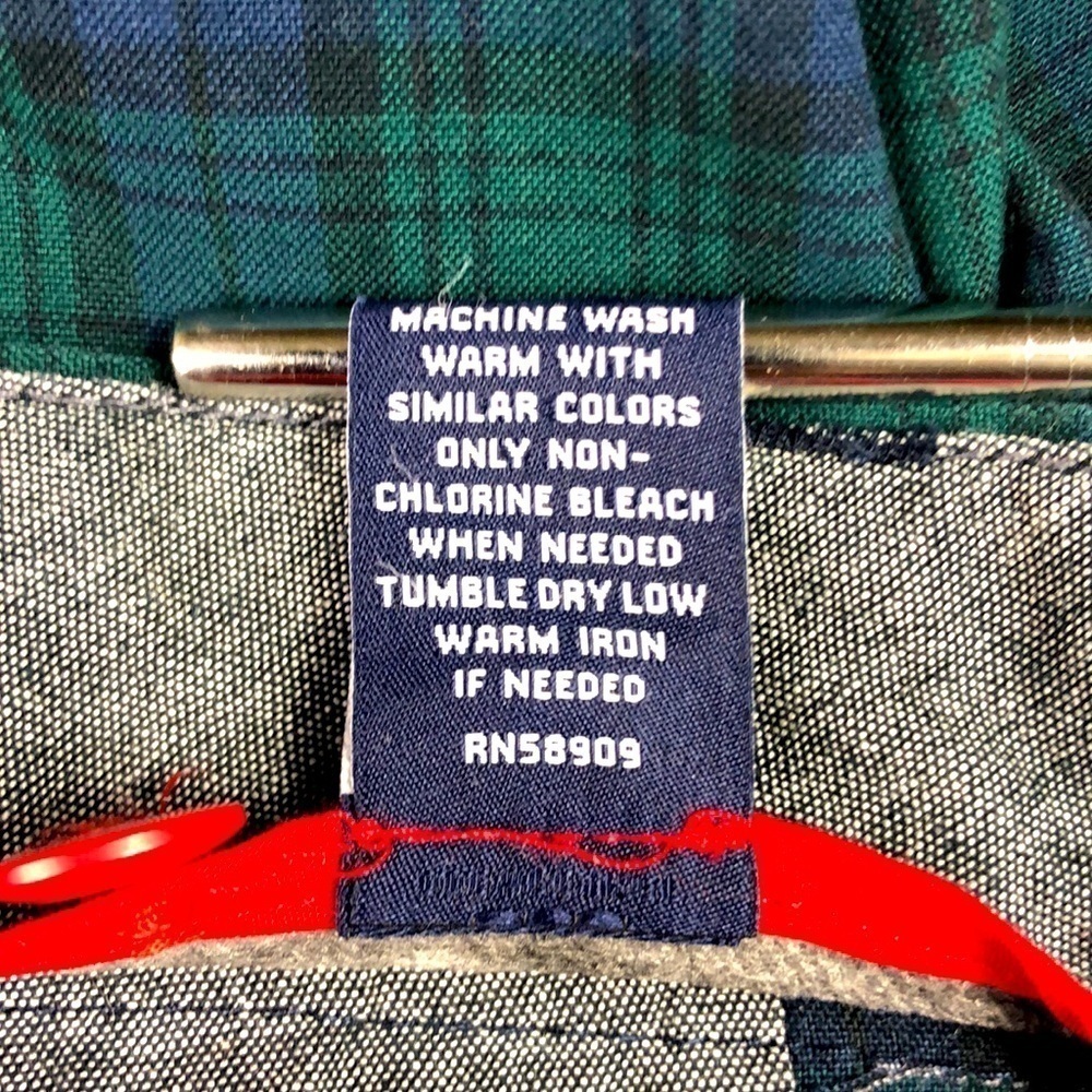 Cremieux Green/Blue Plaid Shorts Size 35 - Picture 10 of 11